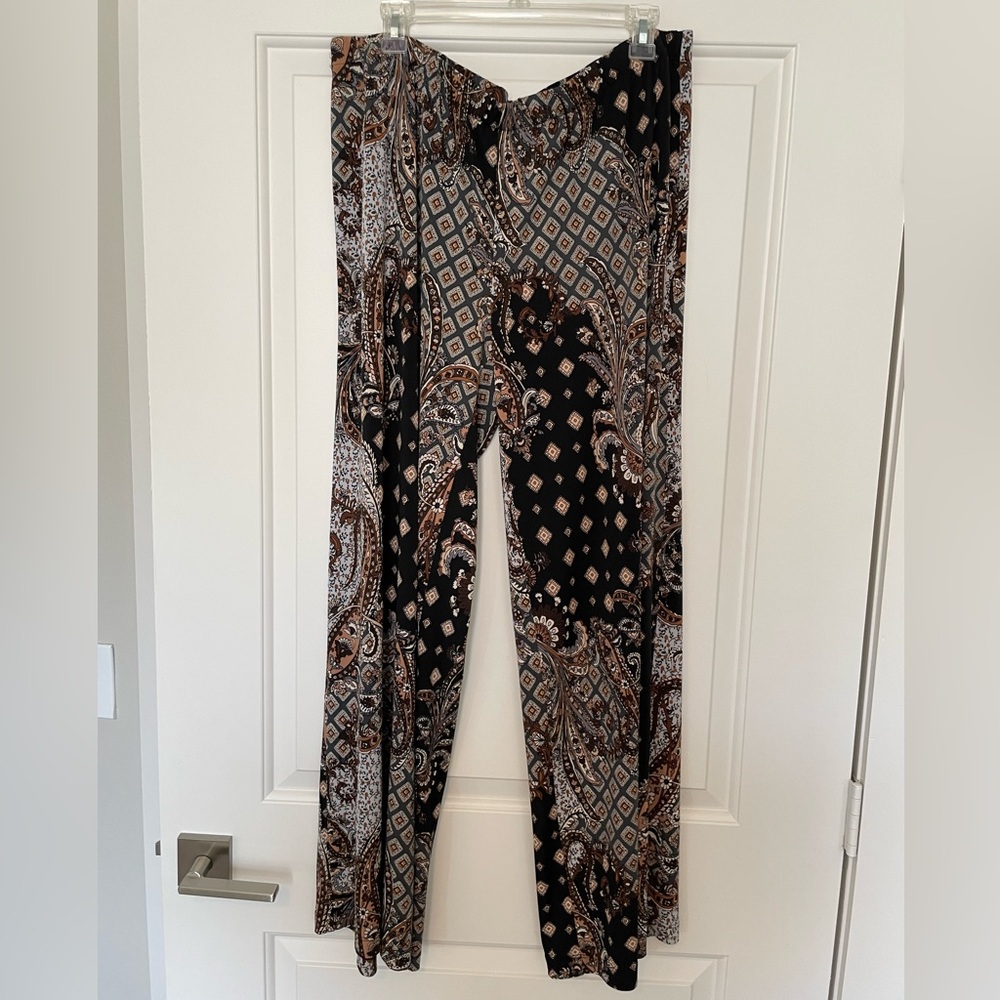 CHICOS PAISLEY PALAZZO PANTS SIZE XL/16